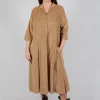Tailored Collar Dress V in Sugar