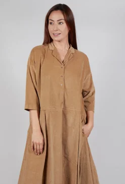 Tailored Collar Dress V in Sugar