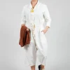 Tailored Collar Jumpsuit CC in White