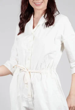 Tailored Collar Jumpsuit CC in White