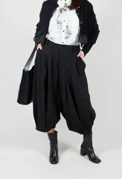 Tailored Dropcrotch Trousers in Black