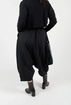 Tailored Dropcrotch Trousers in Black