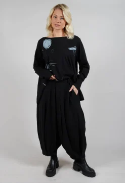 Tailored Dropcrotch Trousers in Black