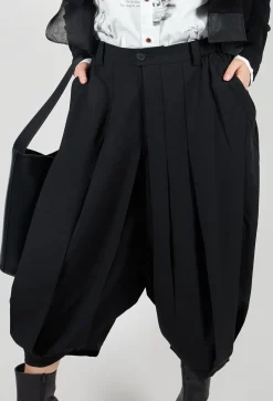 Tailored Dropcrotch Trousers in Black