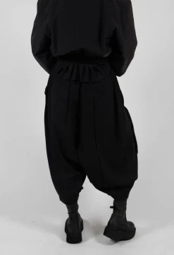 Tailored Dropcrotch Trousers in Black
