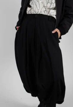 Tailored Dropcrotch Trousers in Black