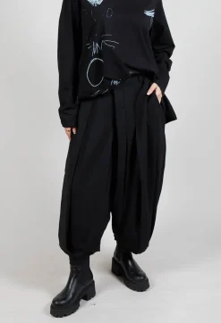 Tailored Dropcrotch Trousers in Black
