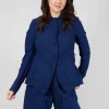 Tailored Half-Zip Jacket in Ocean
