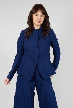 Tailored Half-Zip Jacket in Ocean