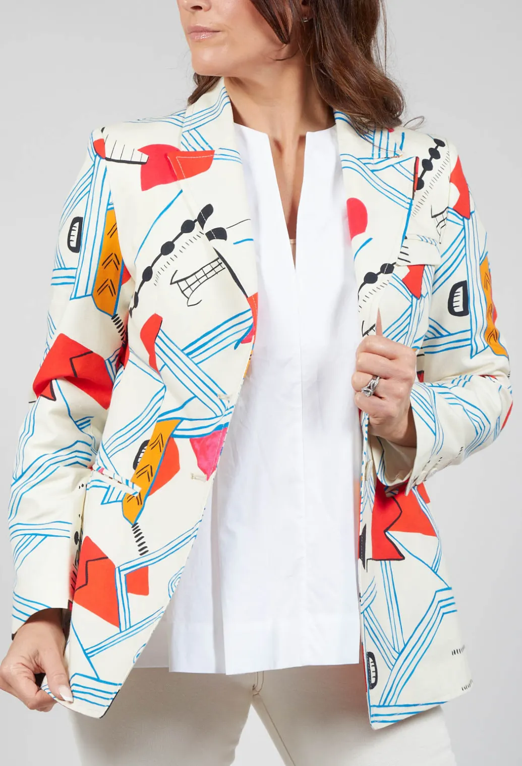 Tailored Jacket in Matisse Print