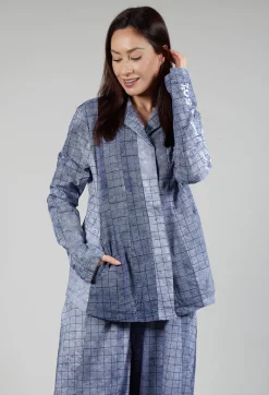 Tailored Jacket in Placed Azur Print