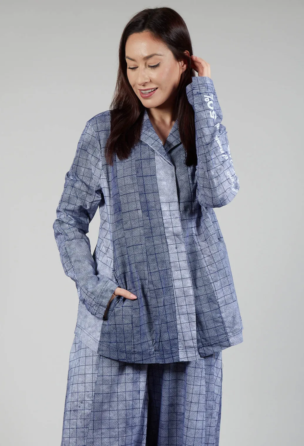 Tailored Jacket in Placed Azur Print