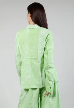 Tailored Jacket in Placed Lime Print