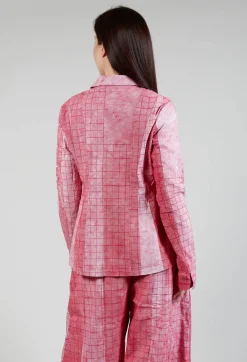 Tailored Jacket in Placed Chili Print