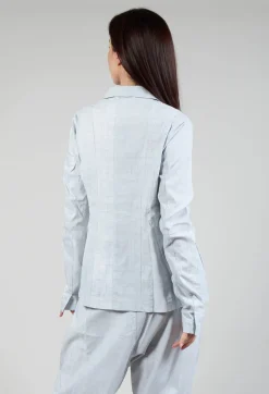 Tailored Jacket in Placed Grey Print