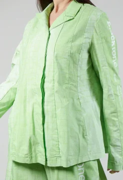 Tailored Jacket in Placed Lime Print