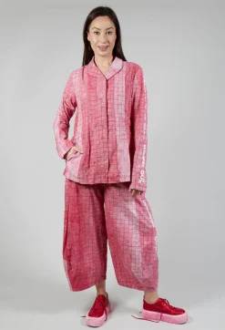 Tailored Jacket in Placed Chili Print