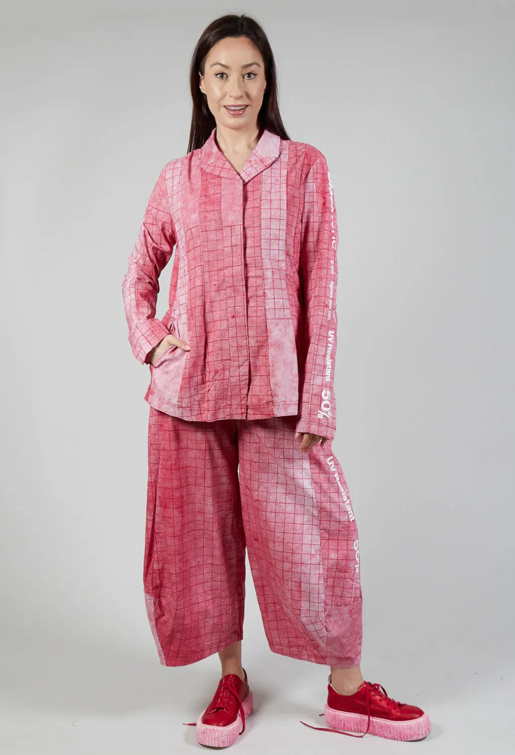 Tailored Jacket in Placed Chili Print