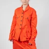 Tailored Jacket with Notched Collar in Mandarine