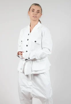 Tailored Jacket with Notched Collar in Semi Bleach