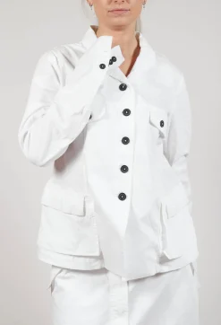 Tailored Jacket with Notched Collar in Semi Bleach