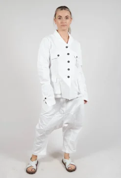 Tailored Jacket with Notched Collar in Semi Bleach