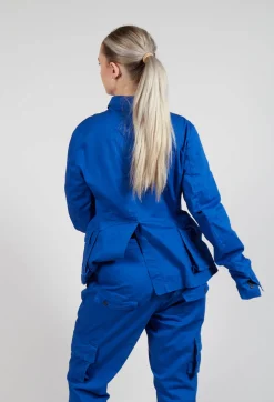 Tailored Jacket with Notched Collar in Royal