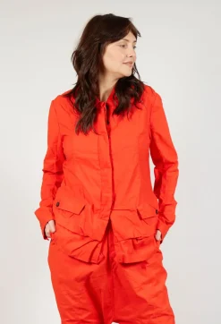 Tailored Layered Hem Jacket in Mandarine