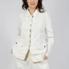Tailored Layered Hem Jacket in Greige