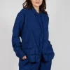 Tailored Layered Hem Jacket in Ocean