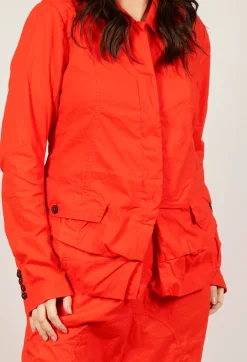 Tailored Layered Hem Jacket in Mandarine