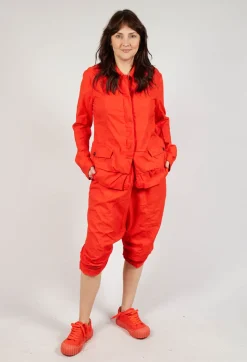 Tailored Layered Hem Jacket in Mandarine