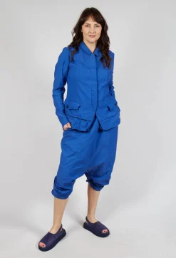 Tailored Layered Hem Jacket in Royal