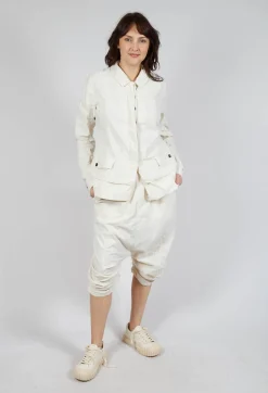 Tailored Layered Hem Jacket in Greige