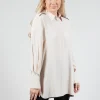 Tailored Shirt with Contrast Piping  in Stone