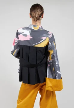 Tailored Shirt with Large Cuffs in Aneko / Mustard