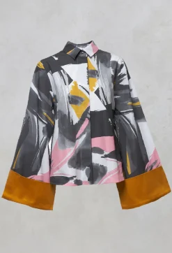 Tailored Shirt with Large Cuffs in Aneko / Mustard