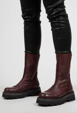 Tall Ankle Boots with Contrasting Sole in Gasoline Britanic