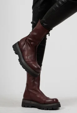 Tall Ankle Boots with Contrasting Sole in Gasoline Britanic