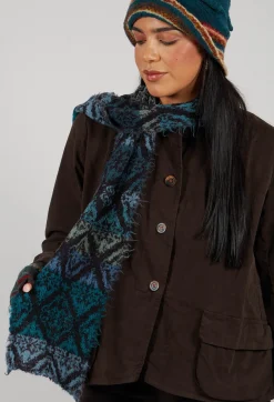 Tama Wool Scarf in Turquoise