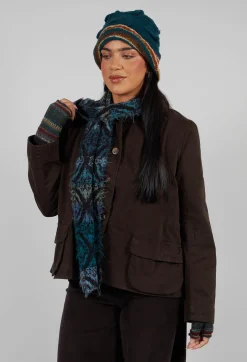 Tama Wool Scarf in Turquoise