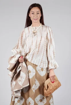Tana Shirt in Beige and Cream