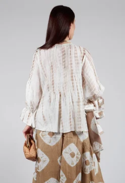Tana Shirt in Beige and Cream