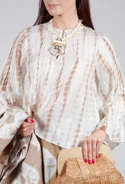 Tana Shirt in Beige and Cream