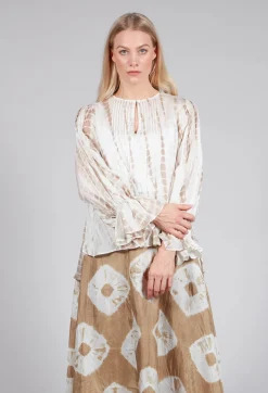 Tana Shirt in Beige and Cream