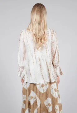 Tana Shirt in Beige and Cream