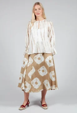 Tana Shirt in Beige and Cream