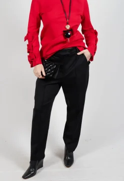 Tapered Jersey Trousers in Nero