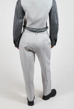Tapered Jersey Trousers in Perla