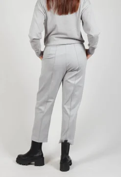 Tapered Jersey Trousers in Perla